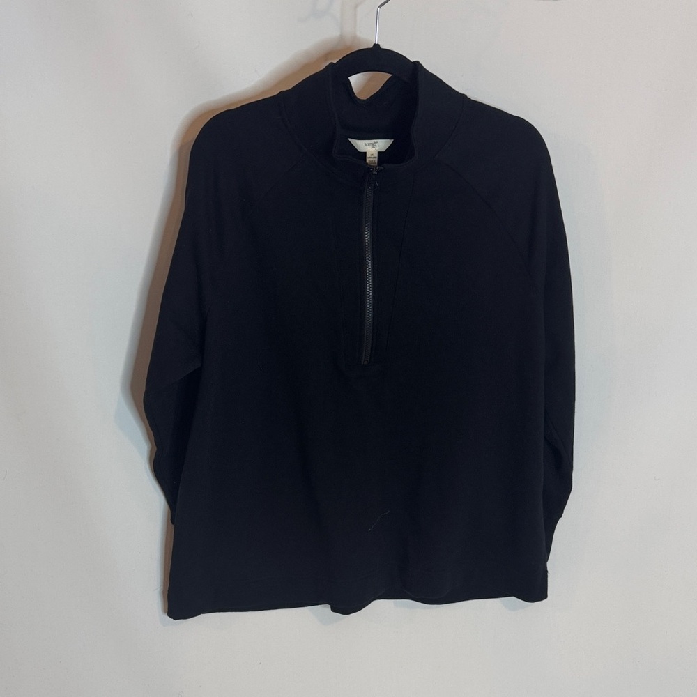 Terra & Sky Women’s Black Quarter-Zip Sweater